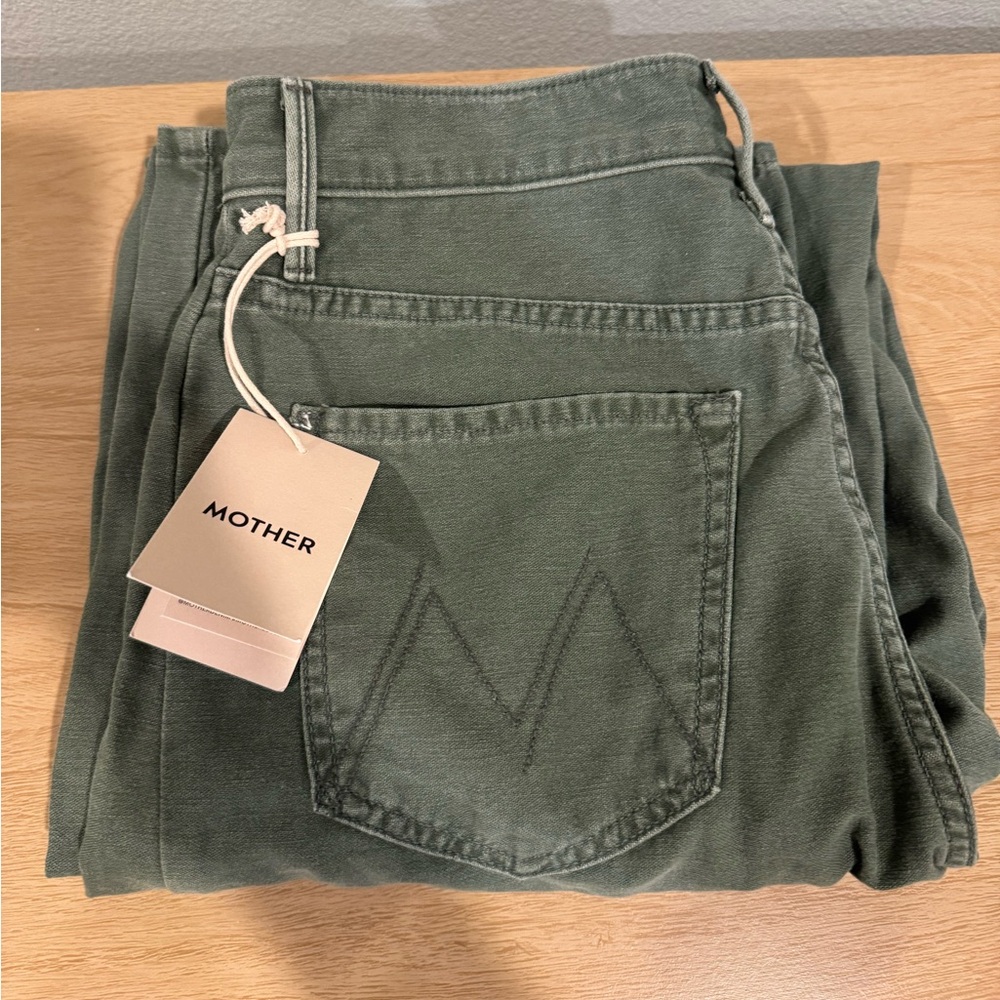 Mother Full Pipe Skimp Green Jeans - brand new!